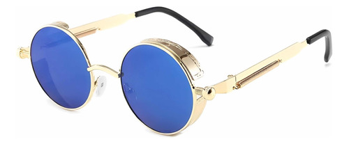 En Stock Abfa Shop Lentes Gotico Steampunk Punk Azul Dorado