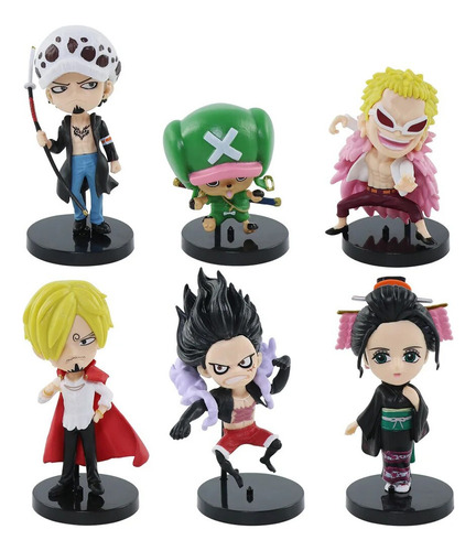 Juego De 6 Modelos De Figuras De Juguete De One Piece Charac
