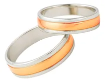Comprar Alianzas Joyas Center C5md3 Plata 925 Y Oro Rosa