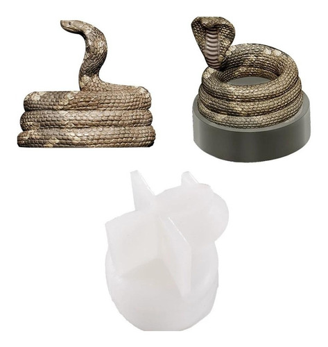 Molde Silicon Cobra Serpiente Portavela  Resina Cemento 