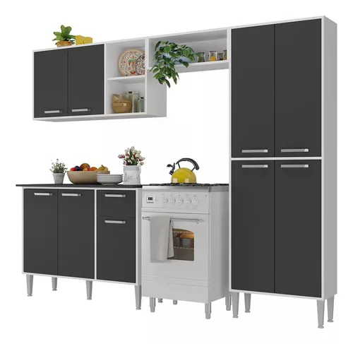 Cozinha Completa Colormaq Titanium 4 Peças em Aço 195x245x43,5cm