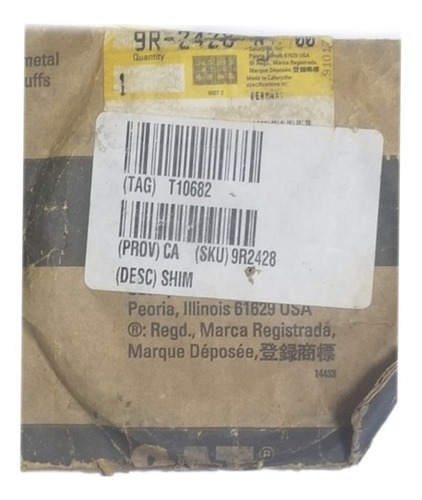 9r2428 Marca Caterpillar Shim Para Equipos 416 416b 416c