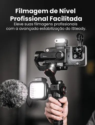 Estabilizador Gimbal Hohem Isteady M6 Kit 3eixos Modelo com luz de