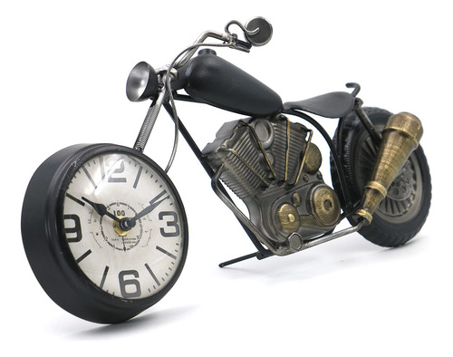 Reloj De Mesa Aorotoe, Diseño Vintage De Motocicleta, Metal
