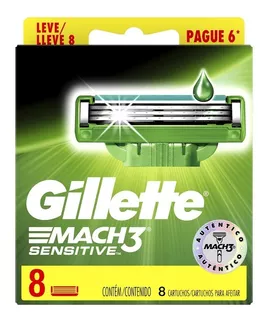 Repuesto Gillette Mach3 Sensitive X 16 Cartuchos