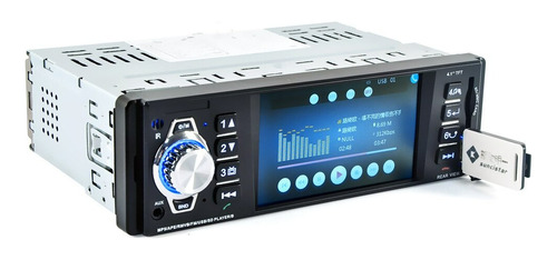 Radio Auto 1 Din Pantalla 4.1 Bluetooth Usb Sd Control