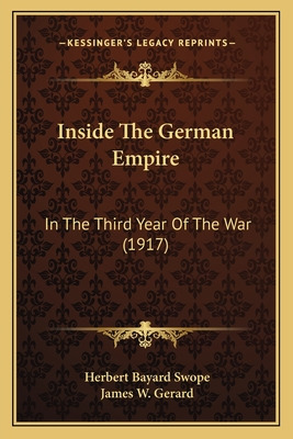 Libro Inside The German Empire: In The Third Year Of The ...