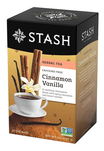 Te Stash Rooibos Te Rojo Canela Vainilla Cinnamon Organico