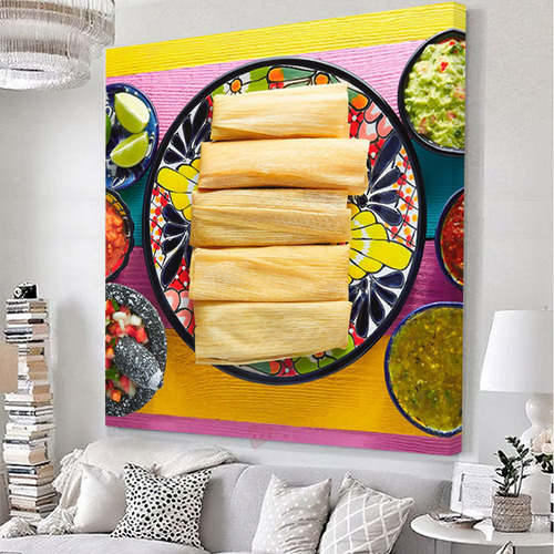 Cuadro Tamales Mch2 Canvas Grueso 120x120