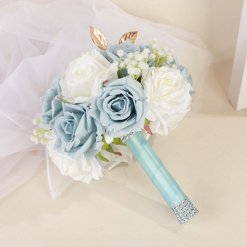 Bouqueto Bouques Boda Flor Flor Artificial Ancho De 22 Cm