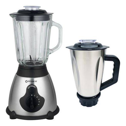 Combo Licuadora 1.5l Acero Bls503 + Jarra Coctelera Imaco