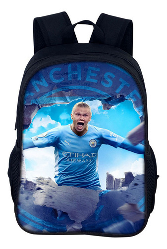 Mochila Escolar Para Estudiantes Del Manchester City F.c. Ha