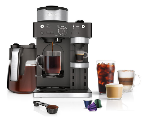 Ninja Cfn601 Espresso & Coffee Barista System, 3 Estilos De.