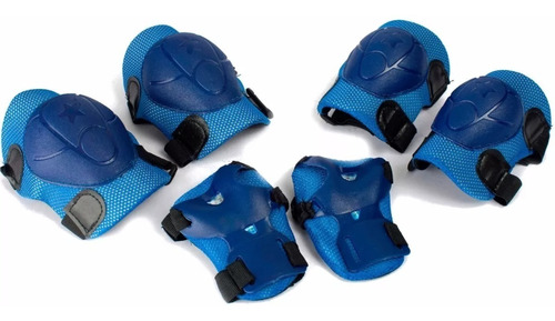 Set Proteccion Codera Rodillera Muñequera Roller Azul