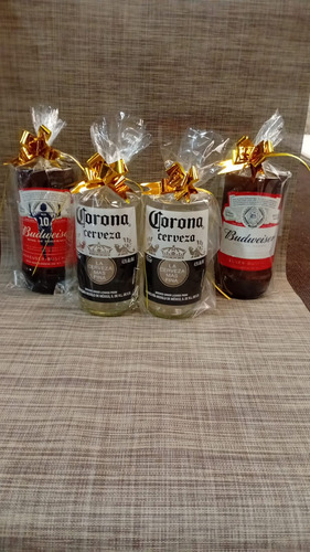 Vasos Artesanales Corona . Grande De Botellas Trasparentes