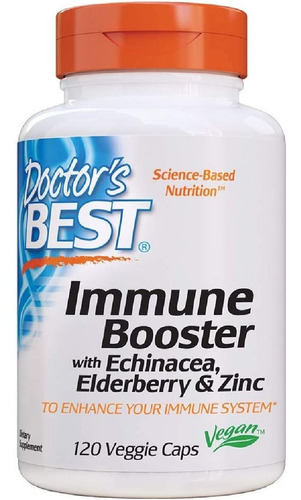 Equinácea, Saúco Y Zinc Inmune Doctor's Best 120 Capsulas