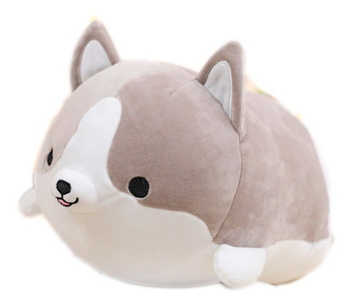 Peluche De Perro Corgi Gris Kawaii 40cm