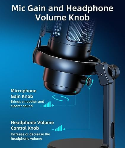 Njsj Micrófono Usb Para Computadora, Micrófono Para Juegos Y