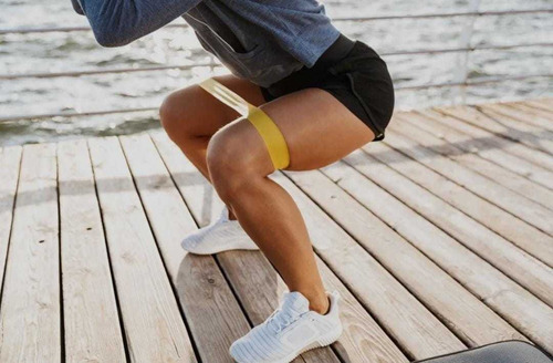 Kit 5 Faixas Elásticas Com 5 Níveis Exercícios Fisioterapia