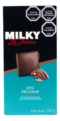 Pack X6 Chocolate Milky Pecanas 100g La Ibérica