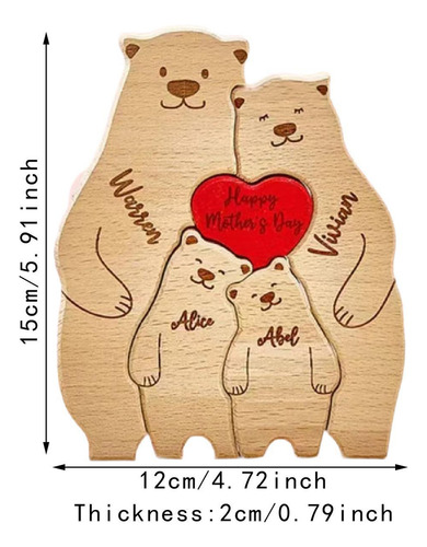 Madera Bear Family Art Rompilos 5