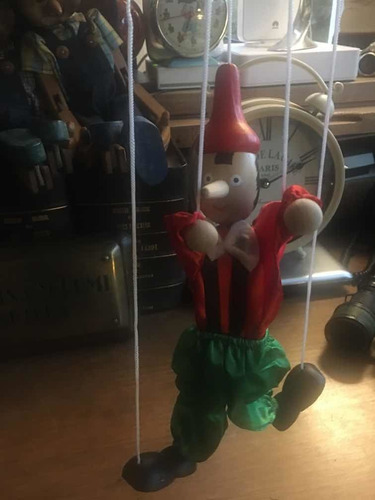 Marioneta Pinocho Madera 50 Cm Muñeco Tipo Antiguo Vintage