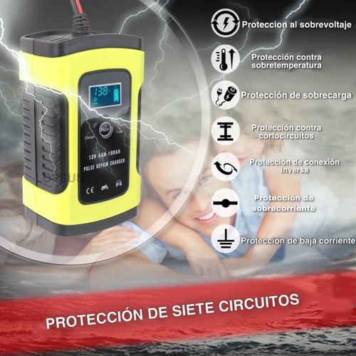 Imagen 4 de 10 de Cargador Rapido Bateria Auto Automatico 110 V A 220 V A 12 V