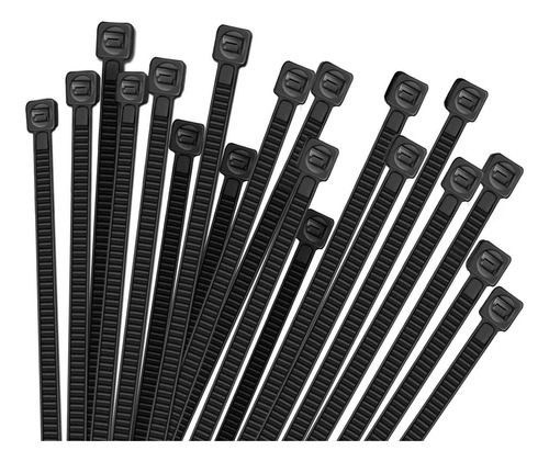 Paquete De 100 Precintos Para Cables, Resistente | Negro