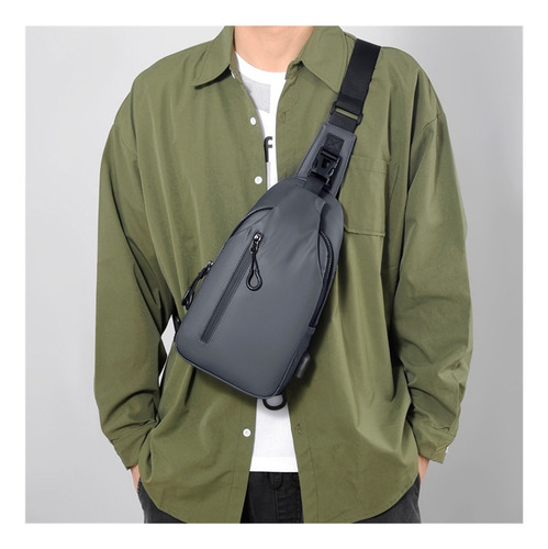Bolso De Pecho Sencillo For Hombre, De Un Solo Hombro.