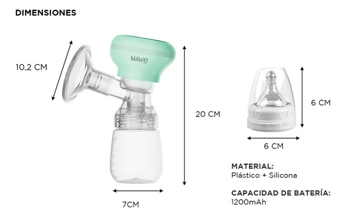 Extractor Eléctrico Sacaleche Gadnic Portátil 150ml 9 Modos