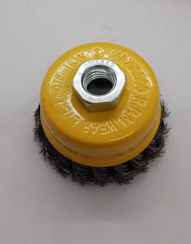Cepillo De Copa Trenzado 3pulgada 14mm Marca Rocha Tools