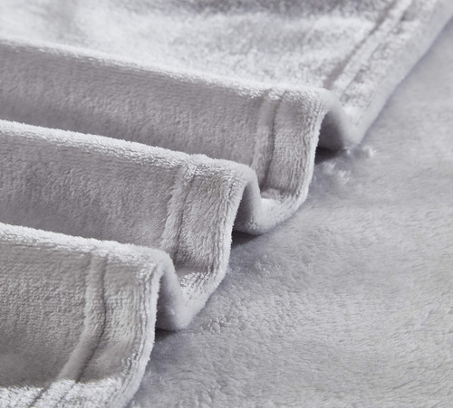 Cozy Bed Manta Polar De Franela Súper Suave Y Afelpada, Gris