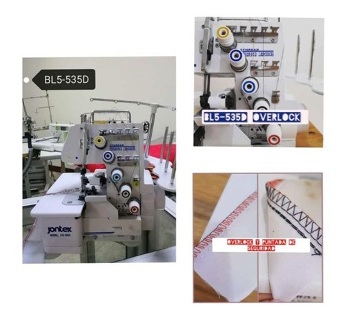 Imagen 1 de 1 de Maquina Overlock Domestica 5 Hilos Puntada Seguridad Jontex