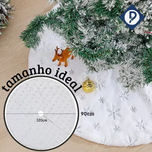 Arvore De Natal Branca 90cm Para Decoração Natalina