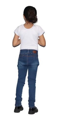 Jeans Niña Stretch Tipo Colombiano Pretina Ancha Zoly Zl116