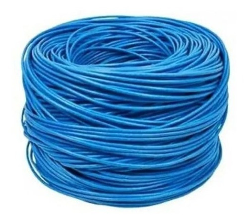 Rolo Cabo De Rede Cat5e Azul Para Cftv 100m Condutti