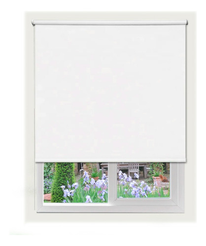 Cortina Roller Manual Blackout Palmer 110x160 Cm Liso Blanco