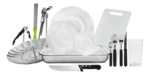 Juego Vajilla Completo 55 Pzs Platos Vasos Cubiertos Cocina