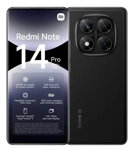 Xiaomi Redmi Note 14 Pro 5g 256gb 8gb Nfc - Preto