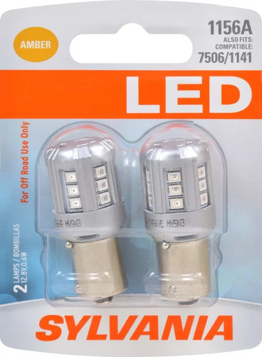 Foco Automotriz Sylvania Led 1156 Ambar