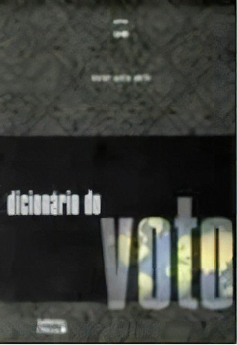 Dicionario Do Voto, De Porto. Editora Unb, Capa Mole Em Português, 2000