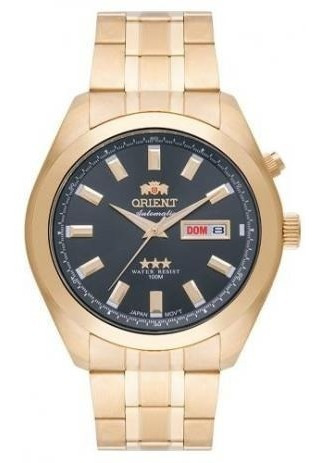 Relogio Masculino Orient Automatico Dourado 469gp075 G1kx
