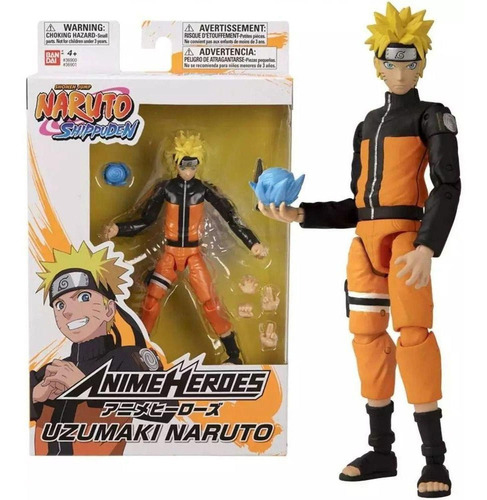 Boneco Naruto Shippuden Anime Heroes - Uzumaki Naruto Bandai