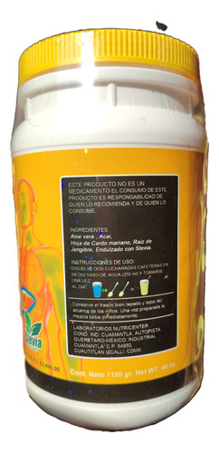 Cardo Mariano, Con Aloe Vera, Raíz De Jengibre Y Acai 1200gr