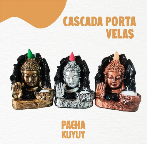 Fuente Cascada De Humo Porta Conos Y Vela Buda - Pacha Kuyuy