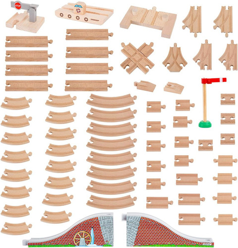 Orbrium Toys Paquete De Expansión De Pista De Tren De Madera