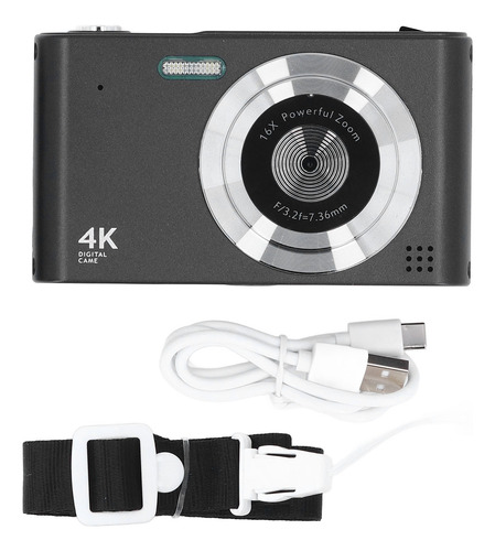 Cámara Digital De 48 Mp, 4k Hd, Zoom 16x, Ccd Led Portátil