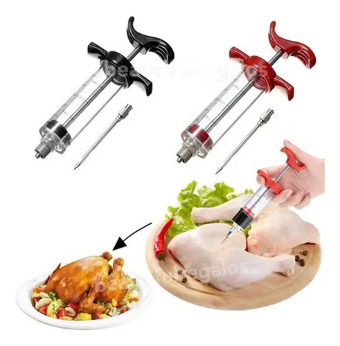 Jeringa Gastronomica Aguja Acero In Adobar Carne Pollo Cerdo