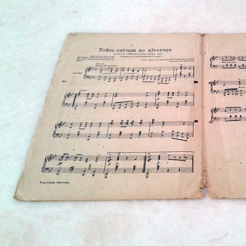 Partitura 1928 - Todos Entram No Alvoroço - Luiz Duque Estra