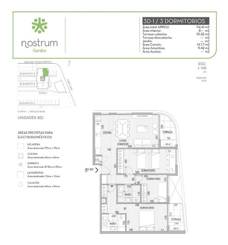 Nostrum Garden (802) - Apartamento De 3 Dormitorios A La Venta En Prado - A Estrenar 2027!